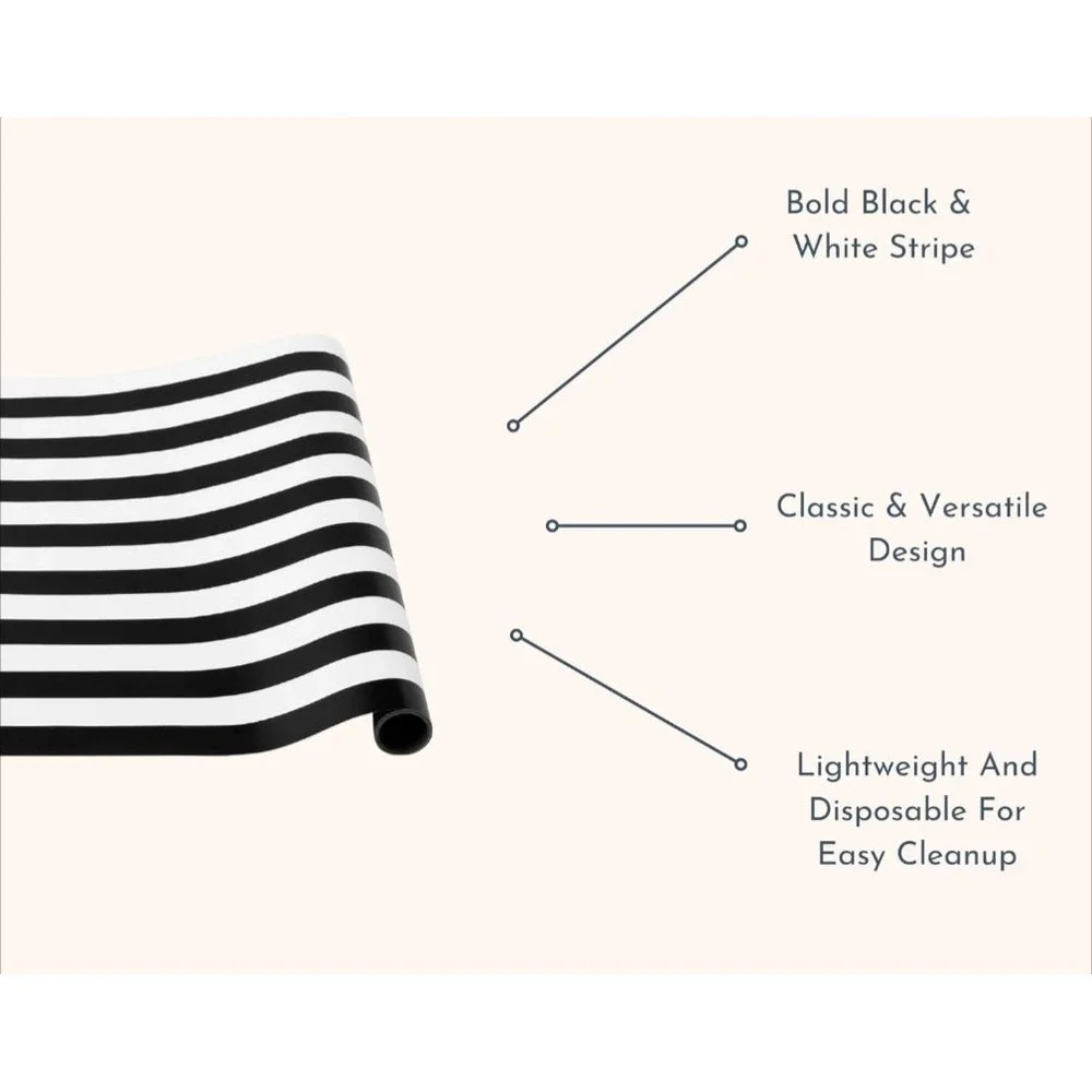 Graduation Table Runner by Bonjour Fete Black and White
